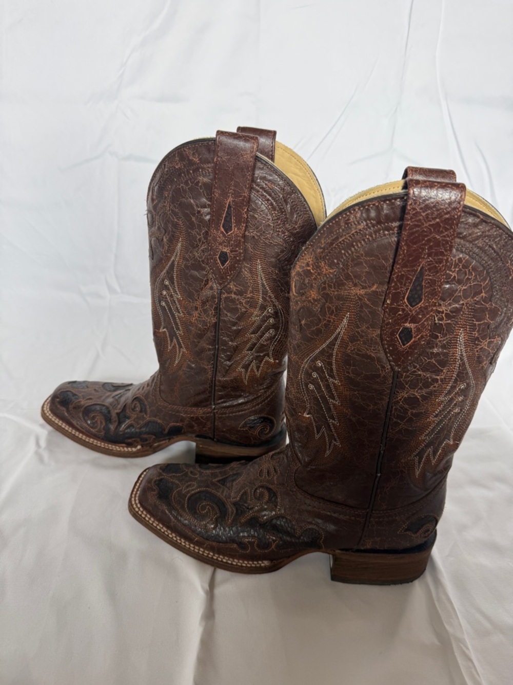 Corral Brown Embossed Leather Western Cowboy Boots